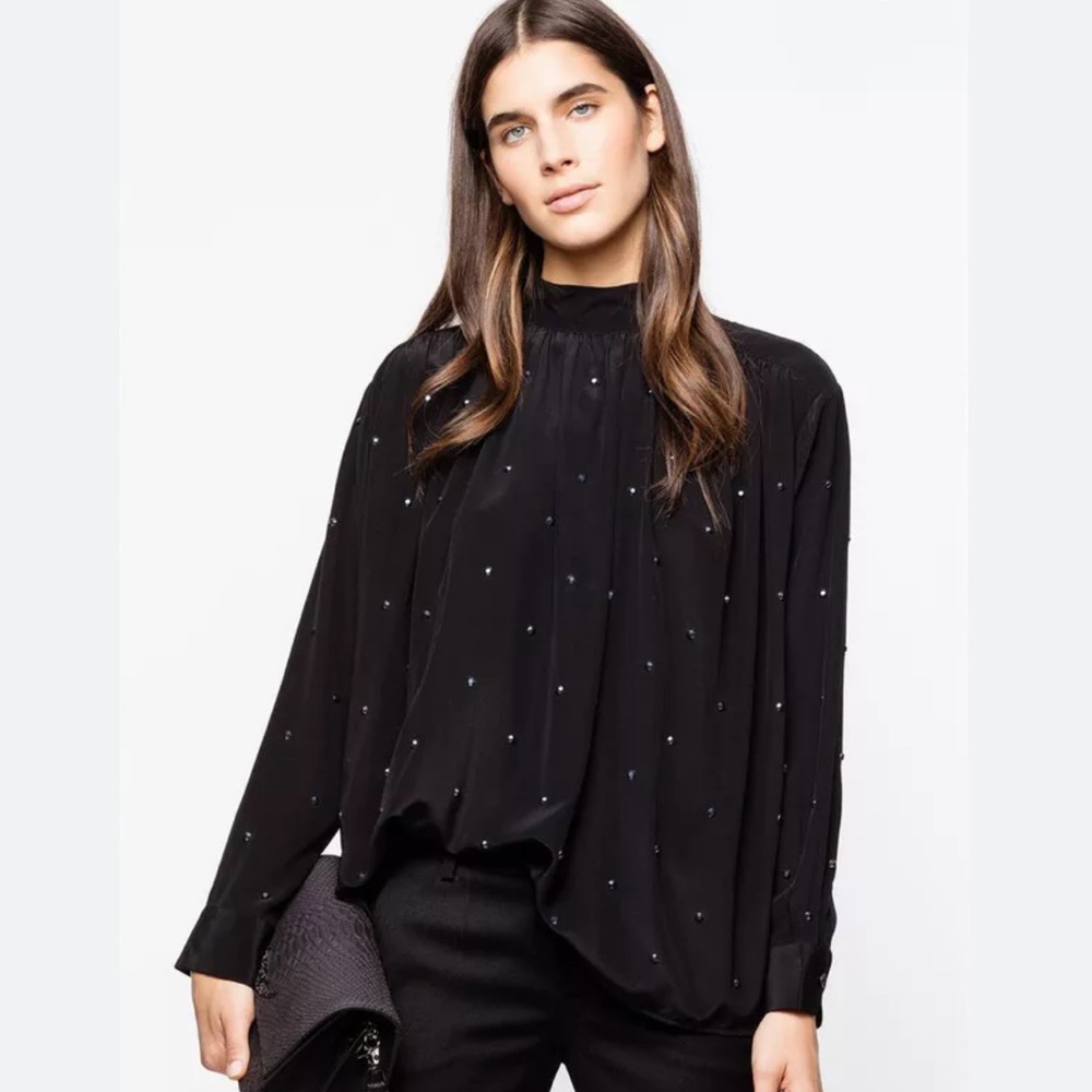 NWOT: Zadig & Voltaire Teddy Strass Tunic